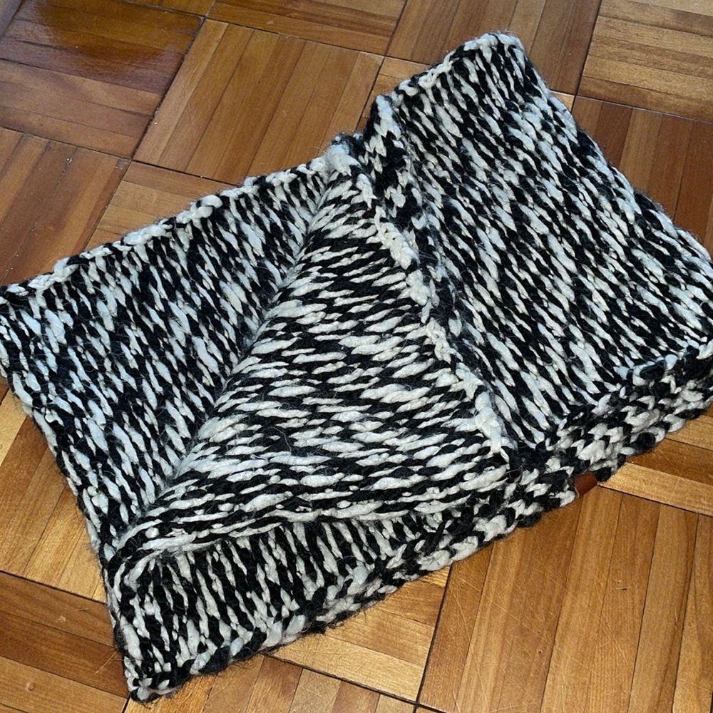 Bickley + Mitchell | black and white Knit Infinity Scarf
